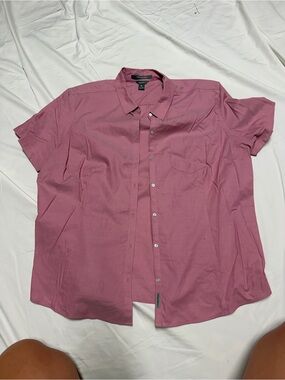 Eddie Bauer Women's Short-Sleeve Button-Up Blouse - Rose Pink
